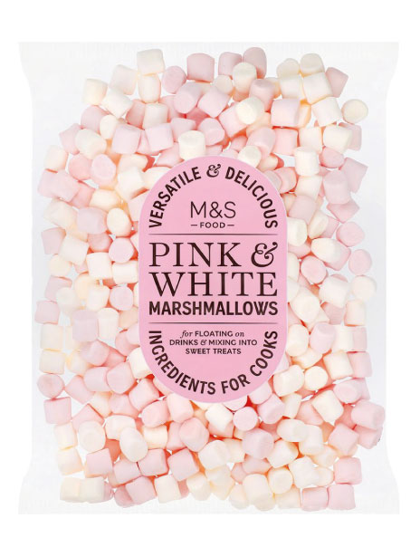 Pink and White Mini Marshmallows