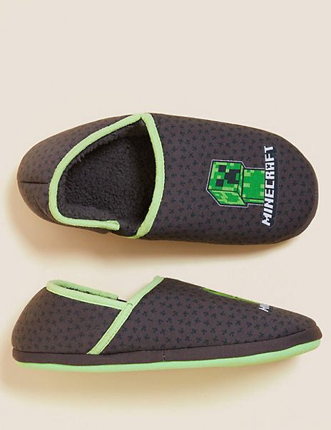 Kids’ Minecraft™ Slippers (13 Small – 7 Large)
