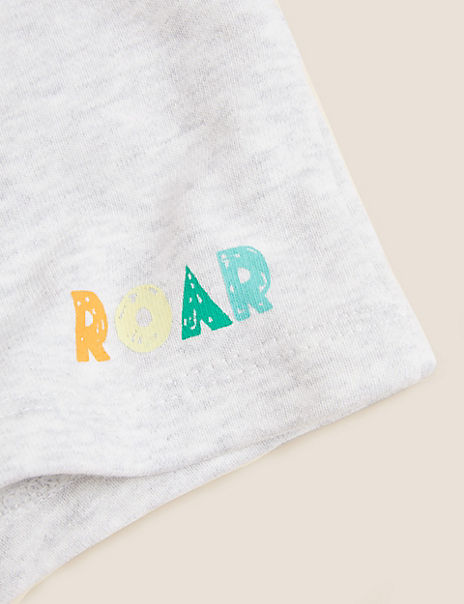 Cotton Rich Roar Slogan Shorts (0-3 Yrs)