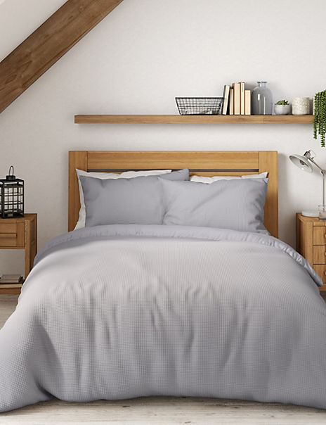 Pure Cotton Waffle Bedding Set