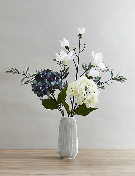Set of 3 Artificial Hydrangea Single Stems