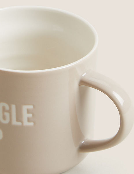 Snuggle Up Slogan Mug with Stencil