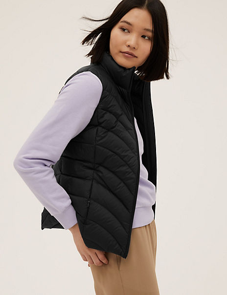Feather & Down Packaway Puffer Gilet, M&S Collection