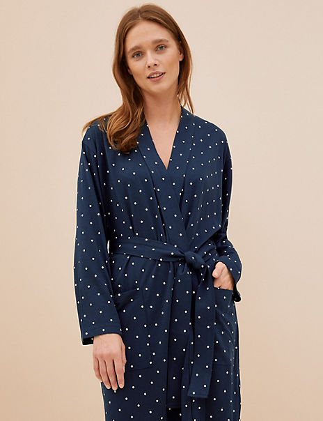Cool Comfort™ Cotton Modal Spot Print Wrap