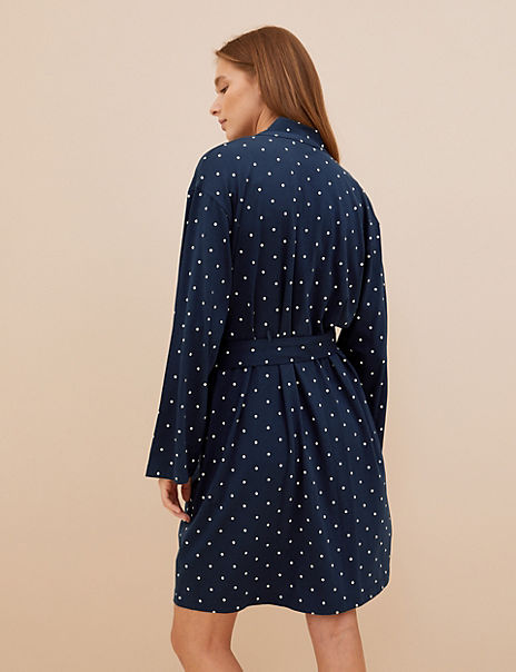Cool Comfort™ Cotton Modal Spot Print Wrap