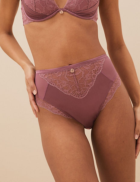 Silk High Waisted Brazilian Knickers