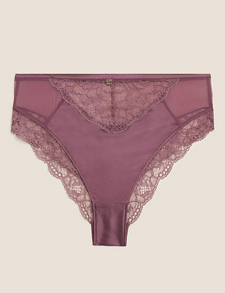 Silk High Waisted Brazilian Knickers