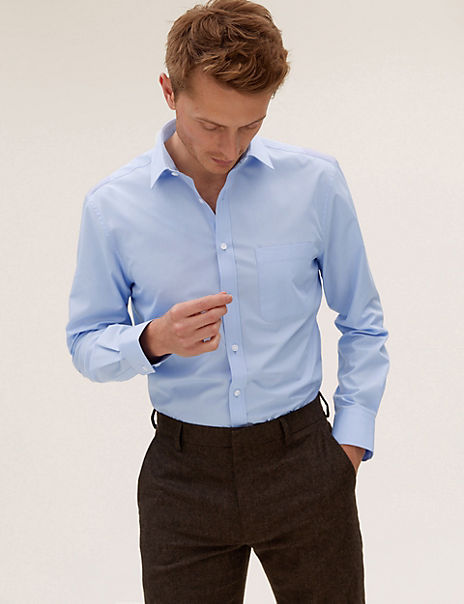 3pk Tailored Fit Cotton Blend Shirts