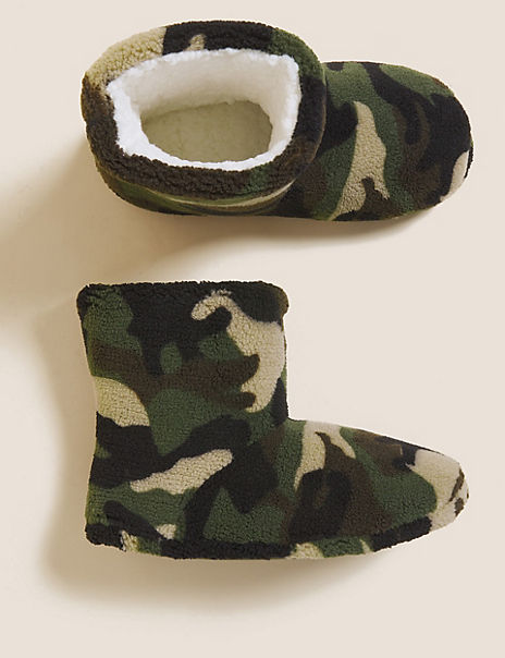 Kids’ Camouflage Slipper Boots (5 Small – 7 Large)