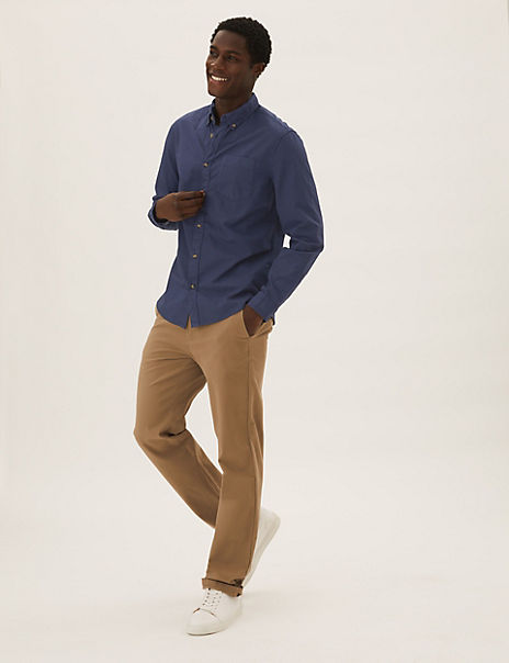 Pure Cotton Garment Dyed Oxford Shirt