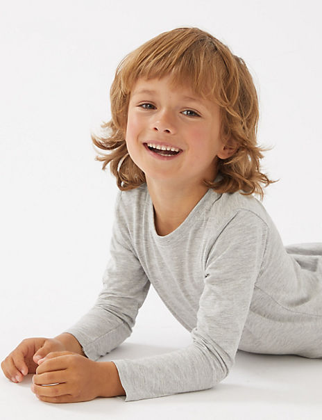 3pk Cotton Rich Striped & Plain Tops (2-7 Yrs)
