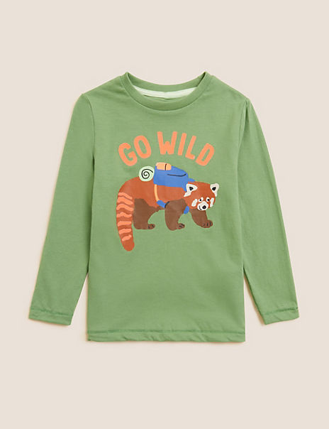 Pure Cotton Red Panda Top (2-7 Yrs)