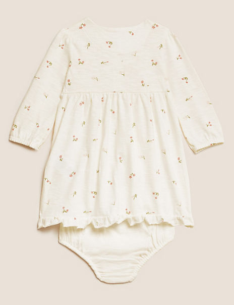 2pc Pure Cotton Dress & Knicker Outfit (7lbs – 12 Mths)