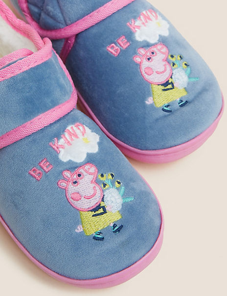 Kids’ Riptape Peppa Pig™ Slippers (3 Small – 12 Small)