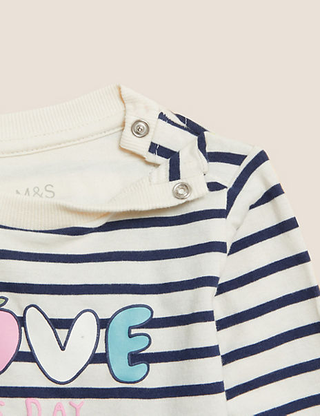 Pure Cotton Love This Day Slogan Top (0 – 3 Yrs)