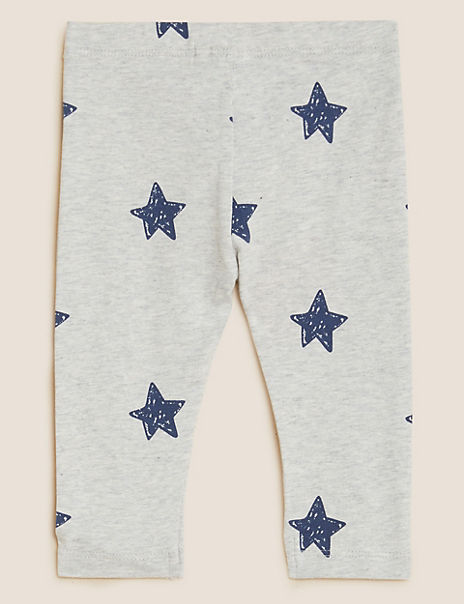 Cotton Rich Star Print Leggings (0 – 3 Yrs)