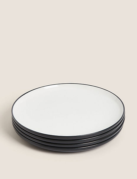 Set of 4 Tribeca Matte Dinner Plates