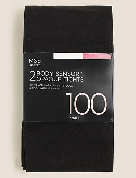  2pk 100 Denier Body Sensor™ Opaque Tights 