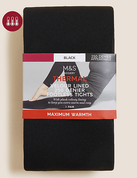 250 Denier Velour Lined Footless Tights - Marks and Spencer Cyprus