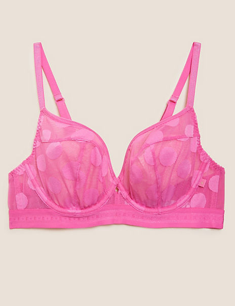 Kira Spot Mesh Plunge Bra A-G