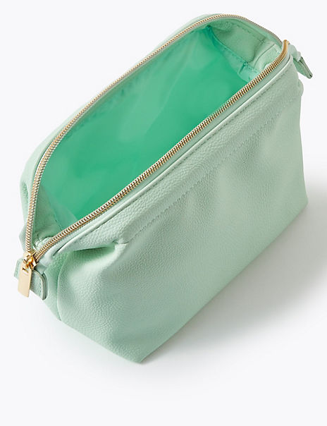Faux Leather Make-Up Bag