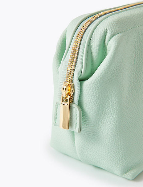 Faux Leather Make-Up Bag