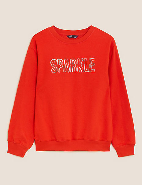 Cotton Rich Sparkle Sweatshirt