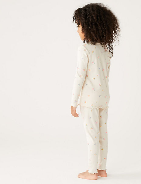 Cotton Rich Floral Pyjamas (1-8 Yrs)