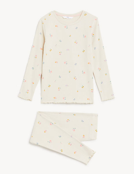 Cotton Rich Floral Pyjamas (1-8 Yrs)