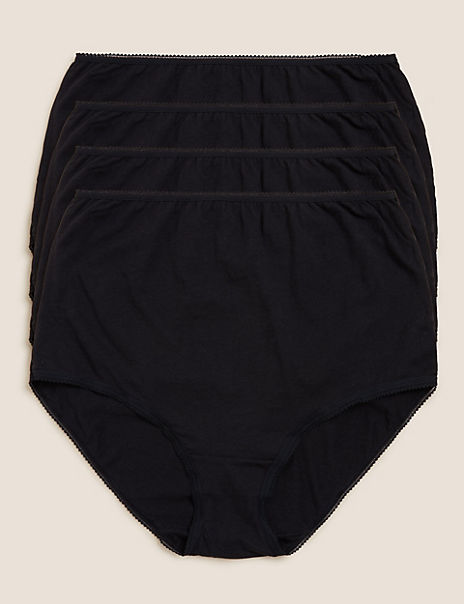 4pk Pure Cotton Full Brief Knickers