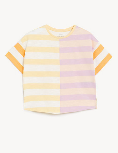 Pure Cotton Striped T-Shirt (2-8 Yrs)