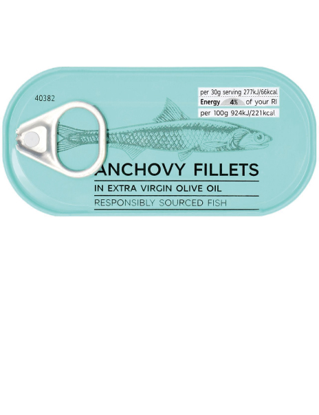  Anchovy Fillets in Extra Virgin Olive Oil  