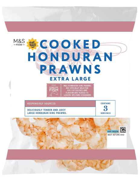 XL Cooked Honduran Prawns