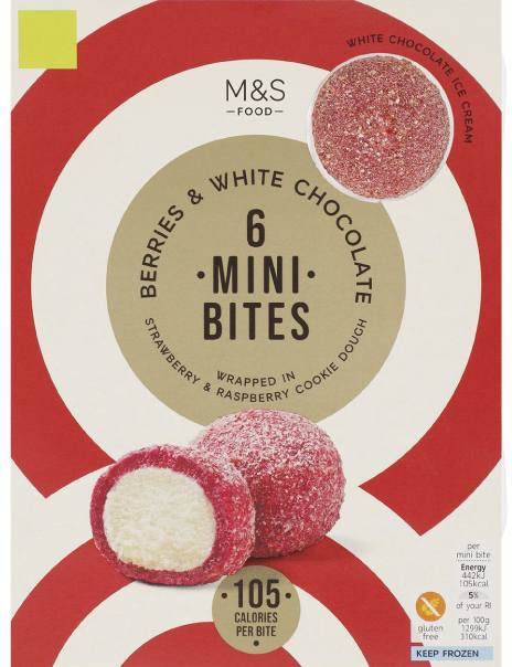  6 Mini Bites Berries & White Chocolate 