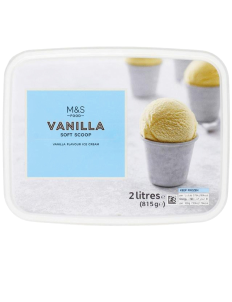  Vanilla Soft Scoop Ice Cream 