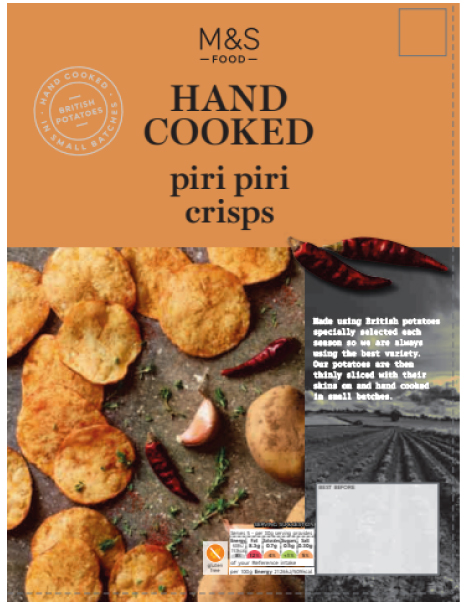  Piri Piri Hand Cooked Crisps 