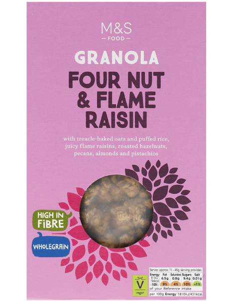  4 Nut and Flame Raisin Granola 