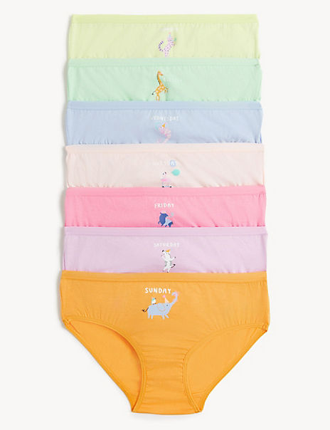 7pk Pure Cotton Days Of The Week Knickers (2 - 14 Yrs) - Marks and Spencer  Cyprus