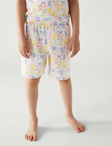 Cotton Rich Floral Short Pyjama Set (1-8 Yrs)