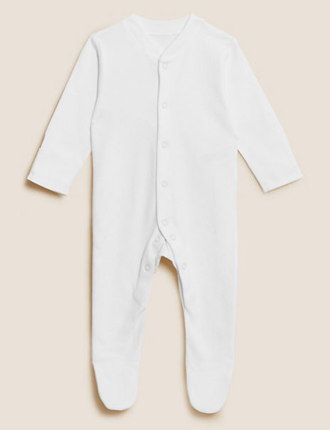 3pk Pure Cotton Sleepsuits (0-3 Yrs)
