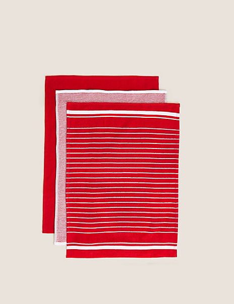 Kitchen towel - Torchon Montmartre cream - Red From Thieffry