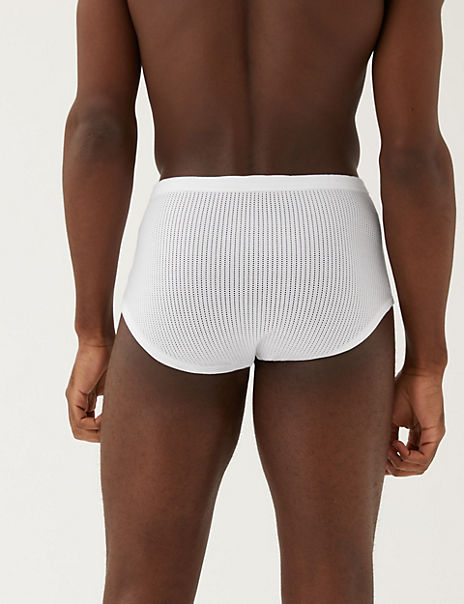 3pk Pure Cotton StayNew™ Mesh Briefs