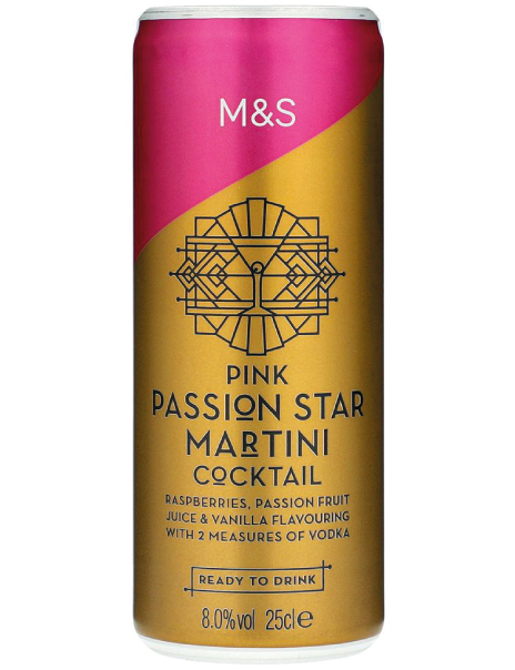  Pink Passion Star Martini Cocktail 