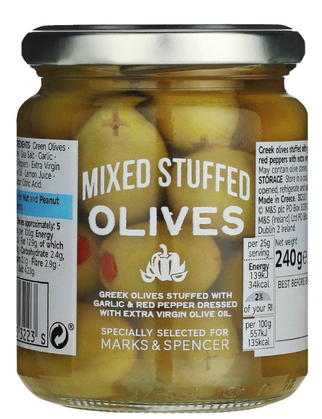  Mixed Stuffed Olives 