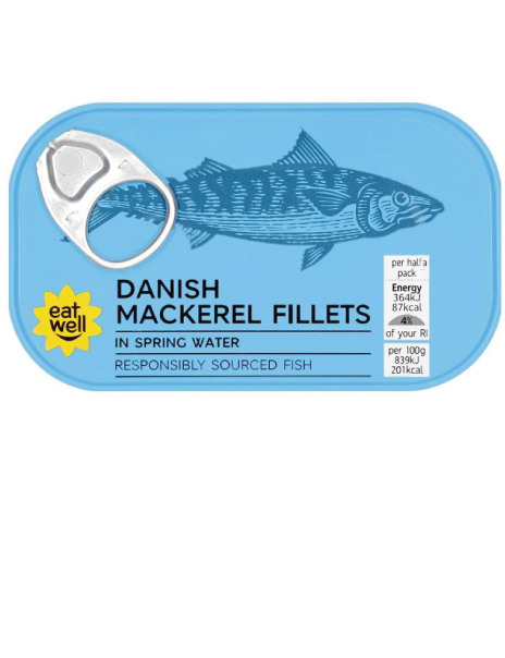 Danish Mackerel Fillets in Spring Water 