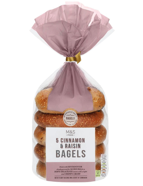 5 Cinnamon & Raisin Sourdough Bagels 