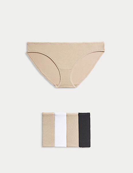 5pk Cotton Lycra Bikini Knickers