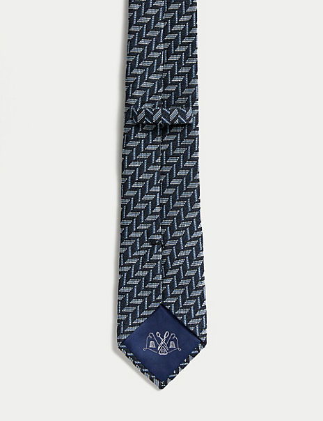 Geometric Wool Rich Tie