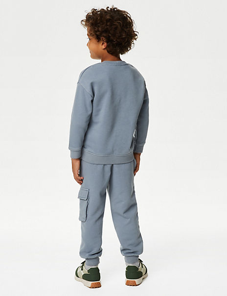 Pure Cotton Utility Joggers (2-8 Yrs)