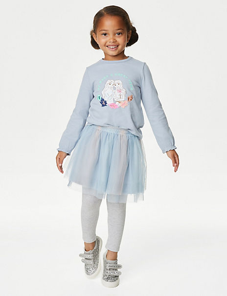 2pc Cotton Rich Dress & Tights Outfit (2-8 Yrs)